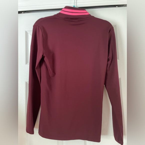 VS Pink Ultimate Maroon Yoga Half ZIP Pullover - Picture 2 of 4